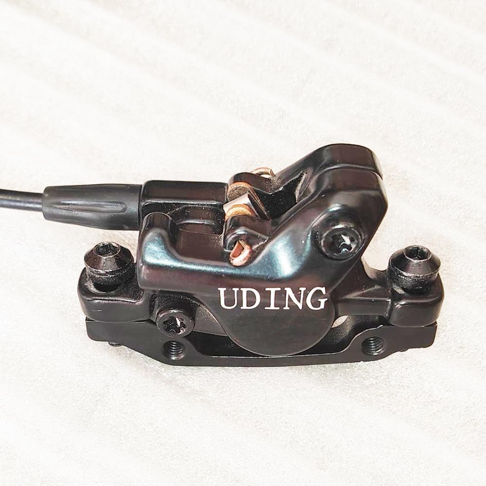 UDING 1 Pair MTB Disc Brake Set, Hydraulic Disc Brake Kit with 160mm Rotors, Left Front 81cm & Right Rear 147cm, Aluminum Oil Pressure Calipers Levers for Mountain Bike E-Bike Fat Bike Road Bike