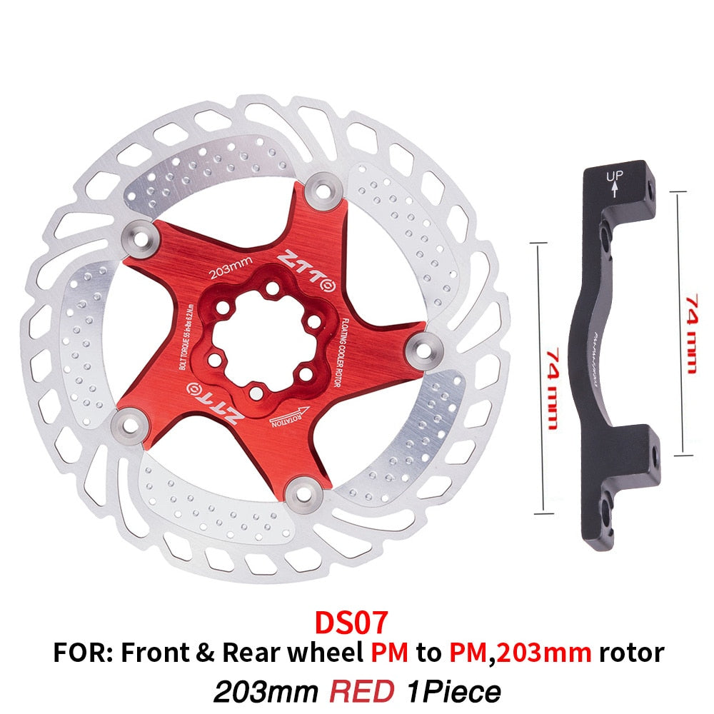 ZTTO Bicycle Brake Cooling Disc Floating Ice Rotor For MTB Gravel Road Bike 203mm 180mm 160mm 140 Cool Down Heat Sink RT99 RT86