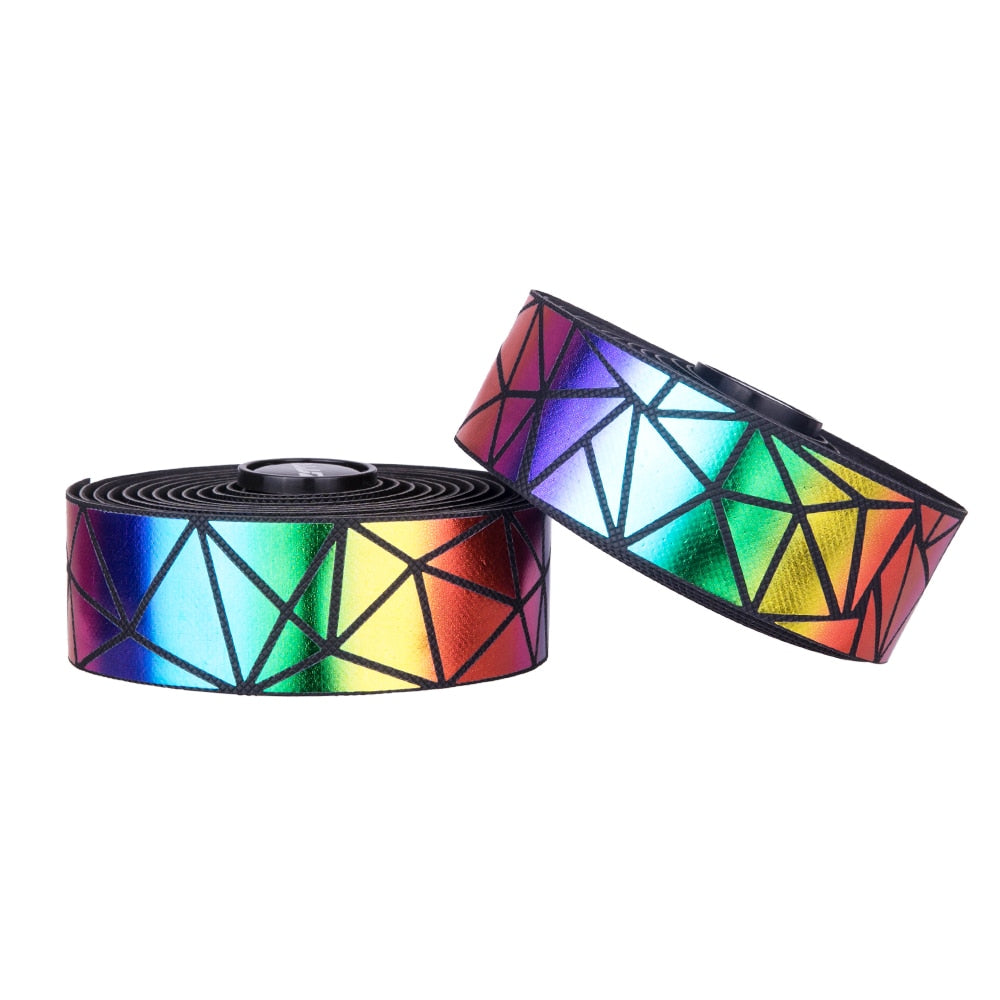 ZTTO Gravel Bike Reflective Bar Tape Road bike colorful Gradient color Non-slip Handlebar tapes Bicycle EVA Tape Bartape BD6