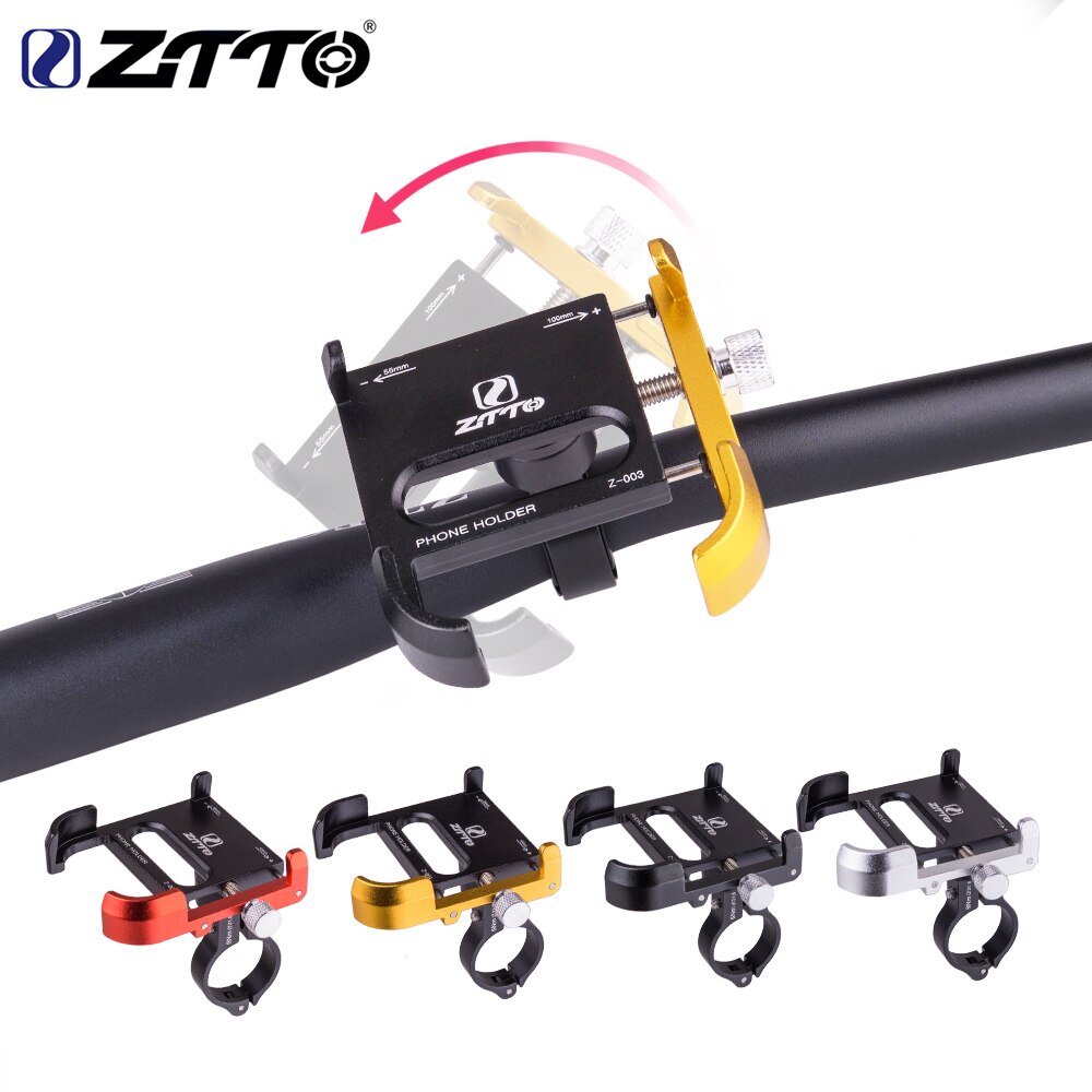 ZTTO Bicycle Phone Holder Two-color Full Cover Universal Holder Bicycle Handlebar Cell Holder 360 adjustable 4 to 7 inch phone