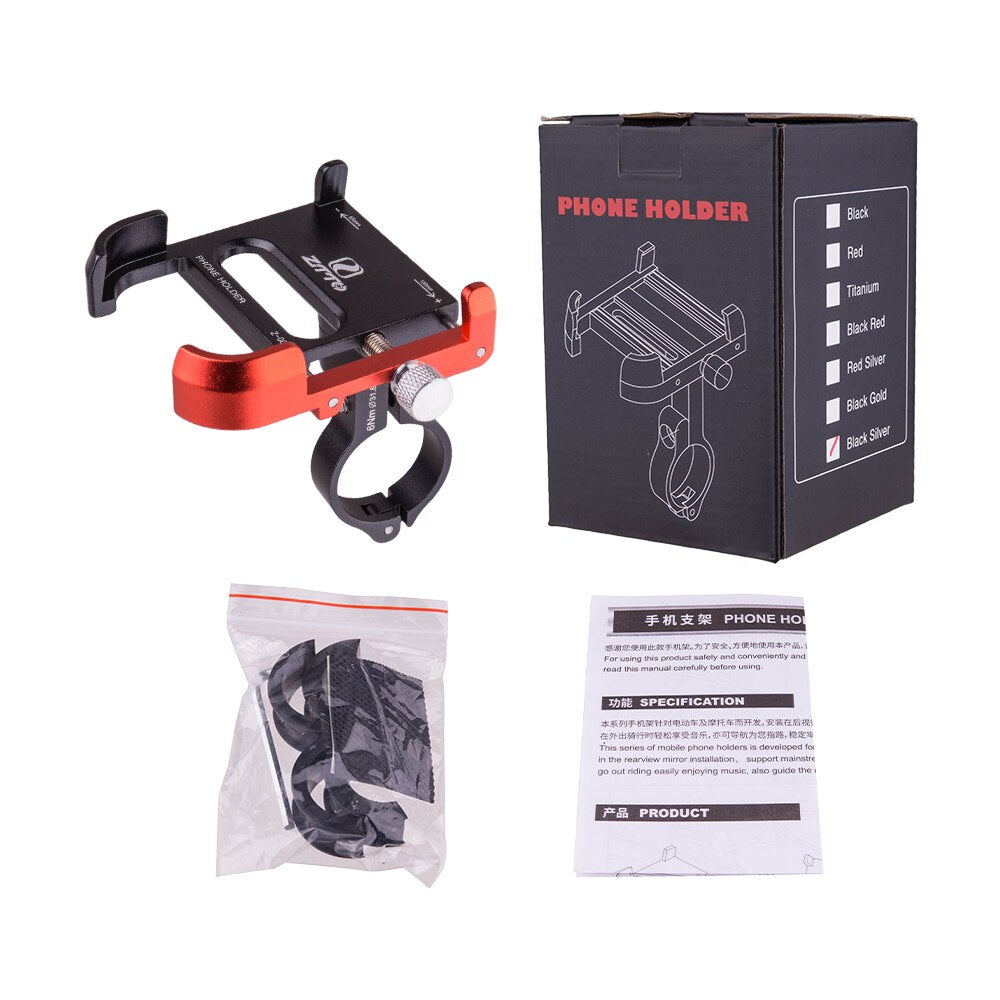 ZTTO Bicycle Phone Holder Two-color Full Cover Universal Holder Bicycle Handlebar Cell Holder 360 adjustable 4 to 7 inch phone