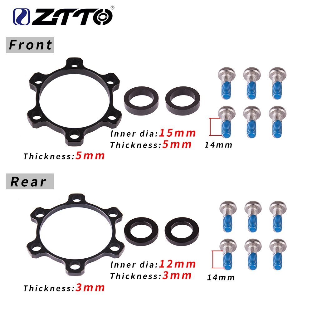 ZTTO MTB Hub Boost Adapter 100x15 to110x15 142x12 to 148x12 110 148 Hub Spacer Washer 6 Bolt Standard Thru Axle 15mm 12mm