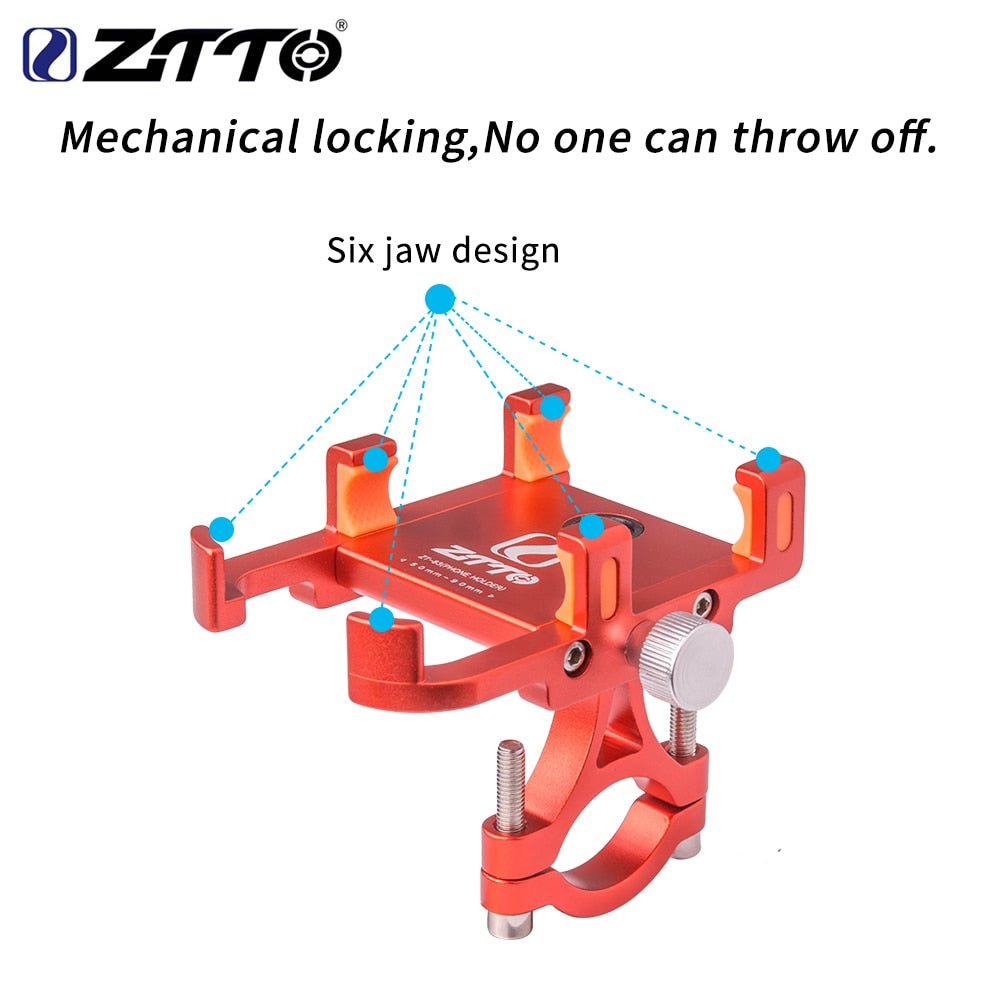 ZTTO Bicycle Mobile Phone Holder Full Cover Motorcycle Universal Mount 22.2 31.8 25.4 Handlebar MTB Cell Holder Road bike M365