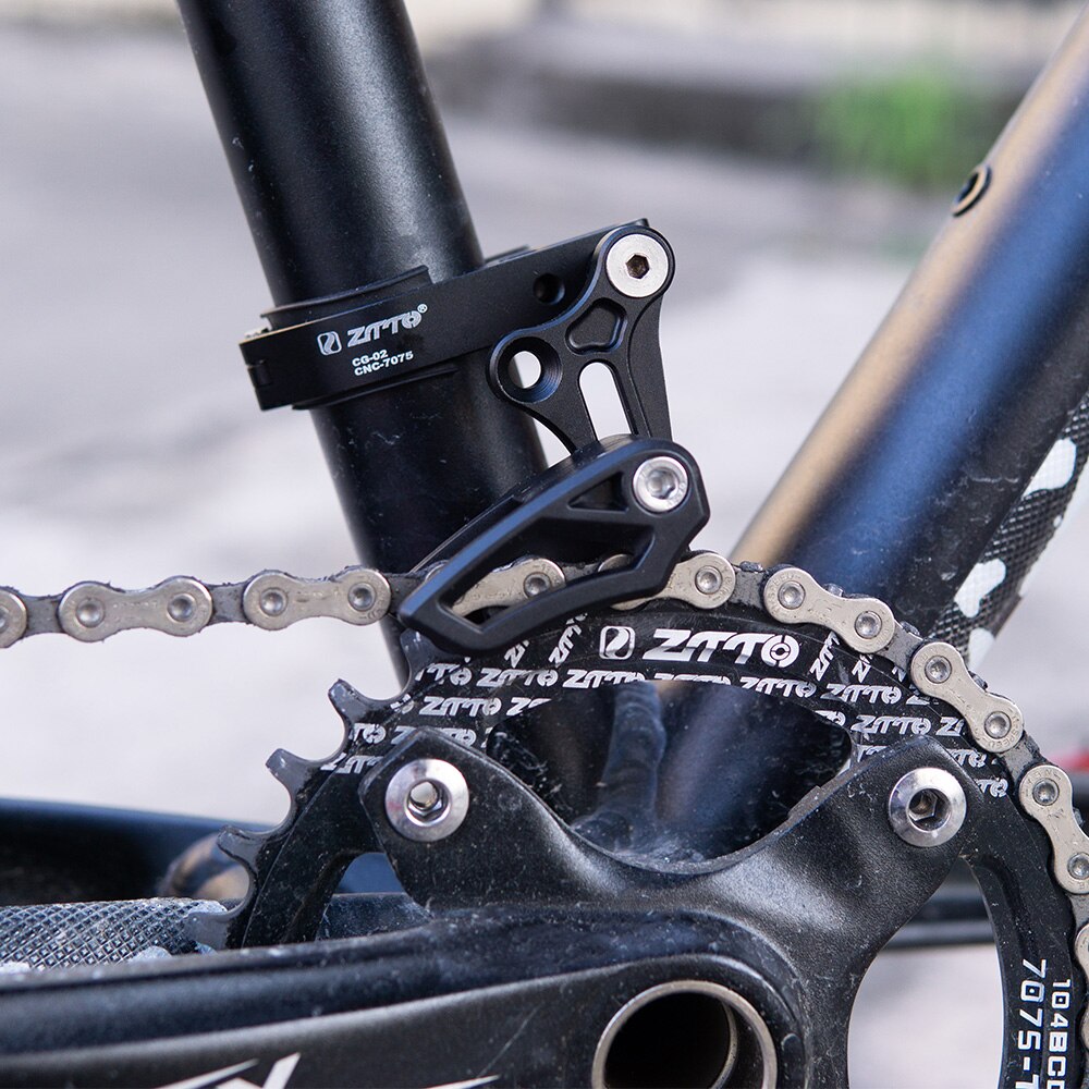 ZTTO Bicycle Chain Guide CG02 31.8 34.9 Clamp Mount Anti Chain Drop Direct E-Type Adjustable For MTB Mountain Gravel Bike 1X