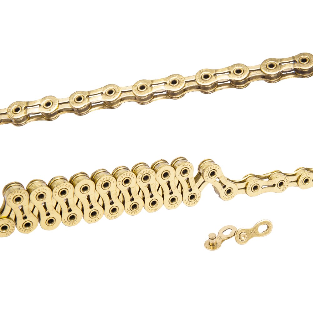ZTTO 9 Speed Chain Road MTB Mountain Bike Road Bicycle Titanium Nitride Coating Gold Compatible For Bicycle Parts K7