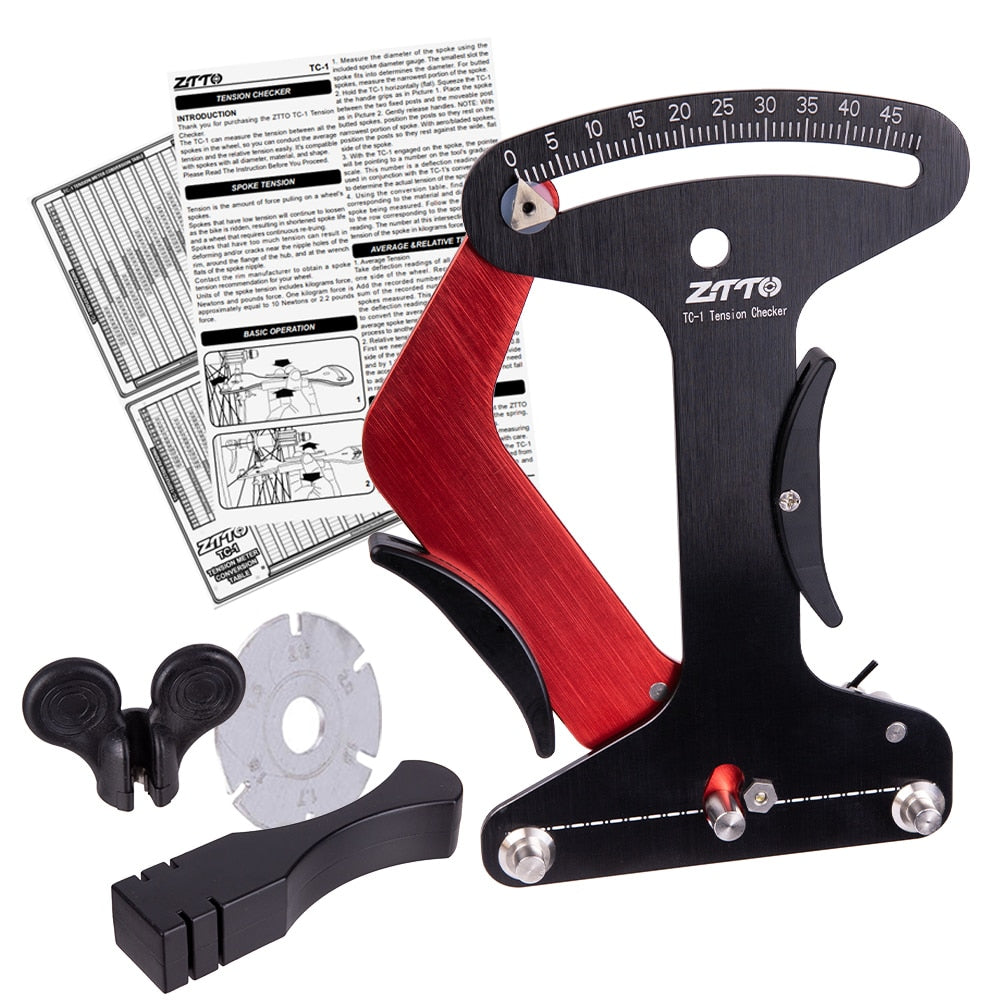 ZTTO Bicycle Spoke Tension Meter Wheel Radius Strength Checker Aero Round Rays Indicator Accurate TooI Included Manual TM-1 MTB