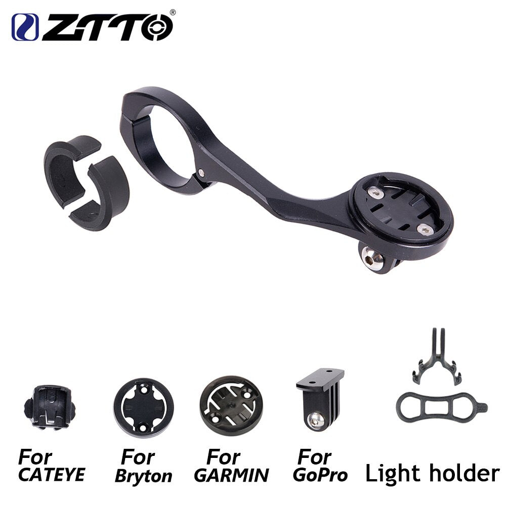 ZTTO Bicycle Out Front Aluminum Computer Holder GPS Mount FlashLight stander Sturdy Cameras Rack for Road Bike 25.4 31.8mm