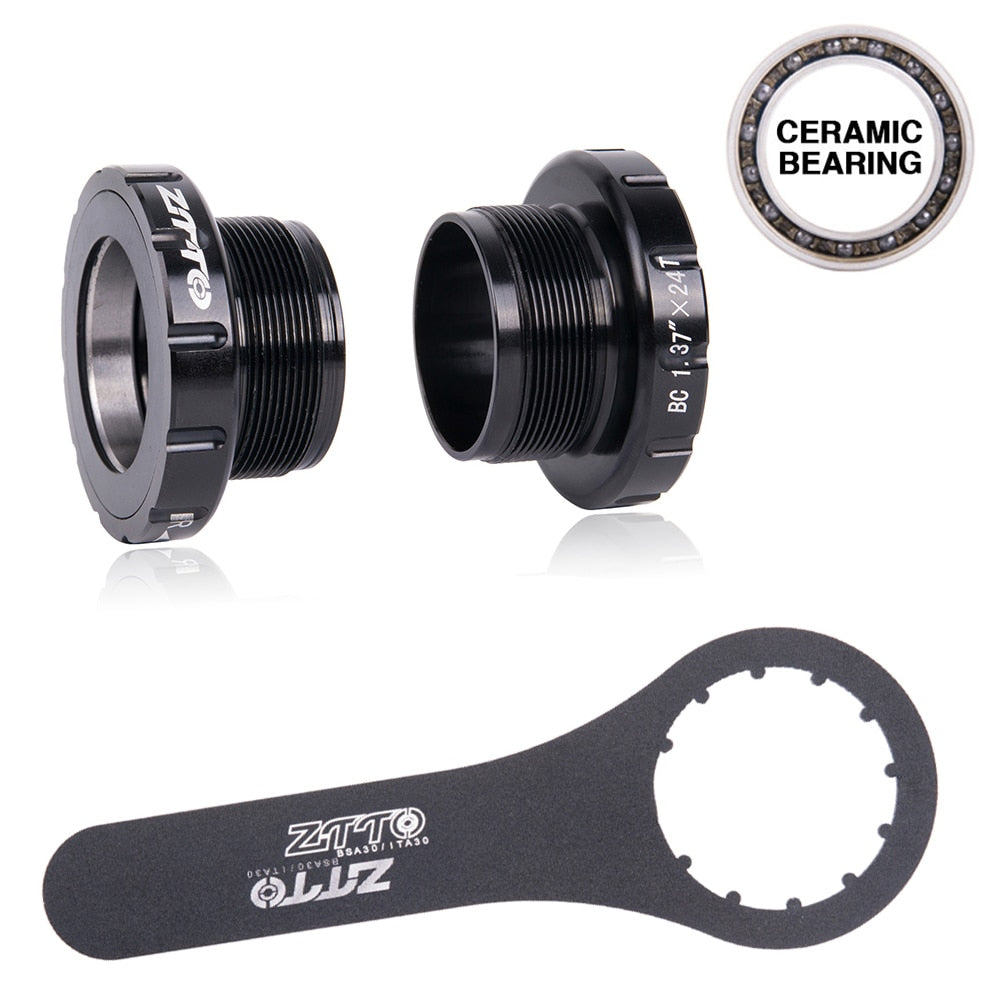 ZTTO Bicyle BSA30 Ceramic Bottom Brackets BSA68 BSA 68mm 73 MTB Road Bike External Bearing BB for BB386 30mm MTB Crankset