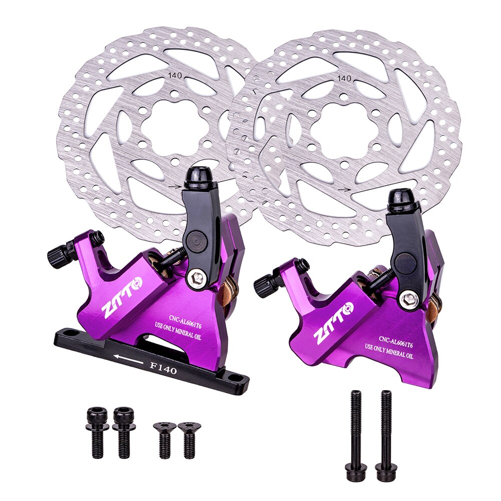 ZTTO Gravel Road Bike Hydraulic Disc Brake Flat Mount CX Rotor Brake Caliper CNC Bicycle Mechanical Wire Pull Cooling Pads 105