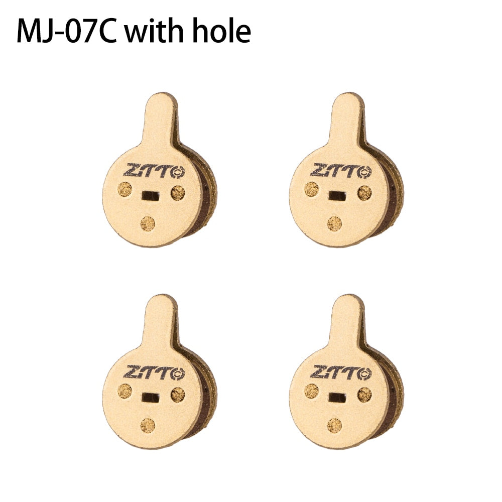 ZTTO 4Pairs MTB Road Bike Full Metal Disc Brake Pads MT200 M8100 Flat Mount R8070 R7070 R8020 G03TI G04TI Level Guide Code Cx1