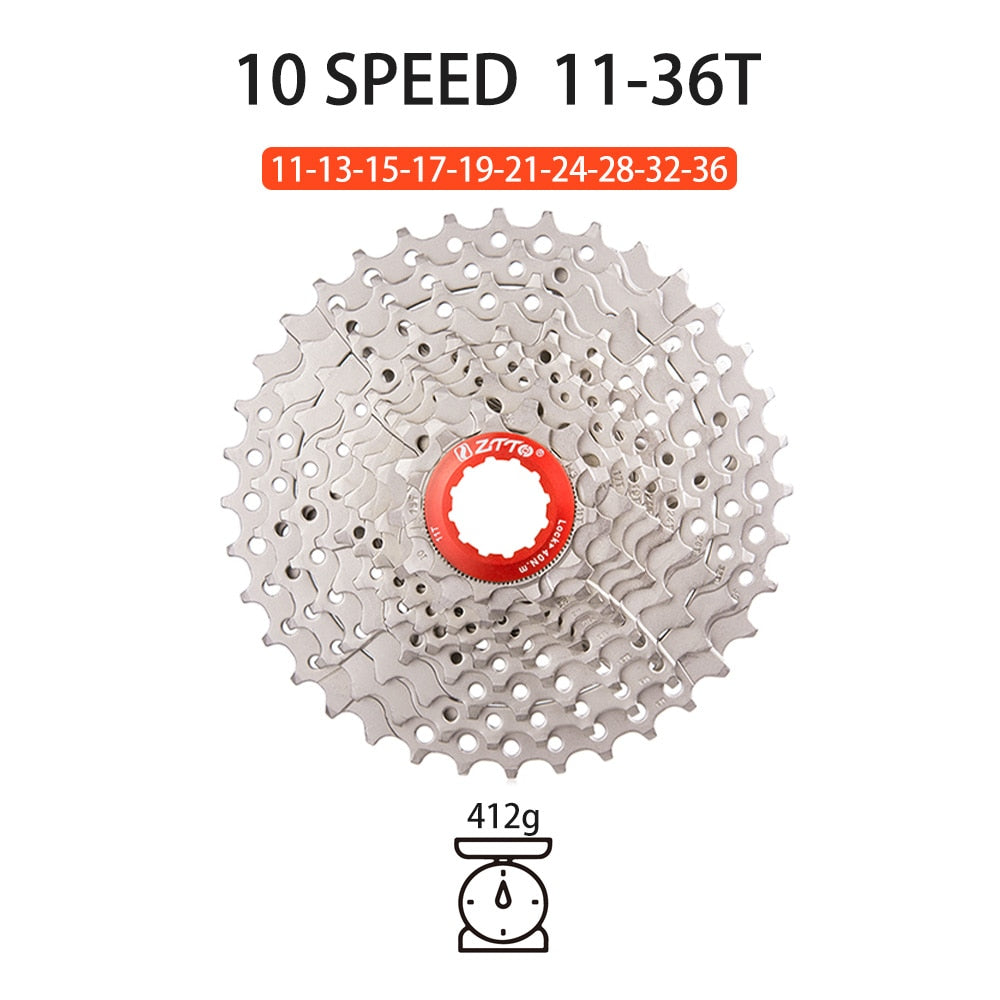 ZTTO 10 Speed Road Bike Cassette 11-25 11-28 11-30 11-34 11-36  Gravel 10s Bicycle Freewheel 10v 10Speed 4700 105 Compatible