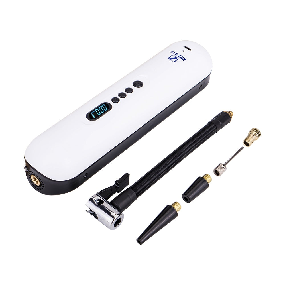 ZTTO Bicycle Electric air pump MTB road bike tiers Air Compressor Portable Mini Air Inflator Hand Held 2000mAh with LCD screen