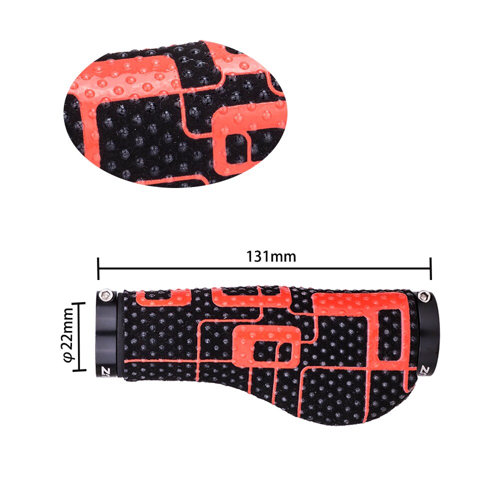 MTB Road Bike Handlebar Anti-slip Handle Grip Lock Bar Bicycle Red Black Rubber Grips High Density Sponge Bicycle Parts