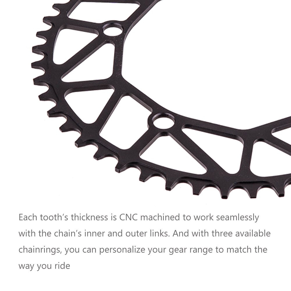 ZTTO Road Bike 130mm BCD Round Narrow Wide Single Speed Chain ring 1x System Gravel Aluminum Folding Bike Chainring Chainwheel