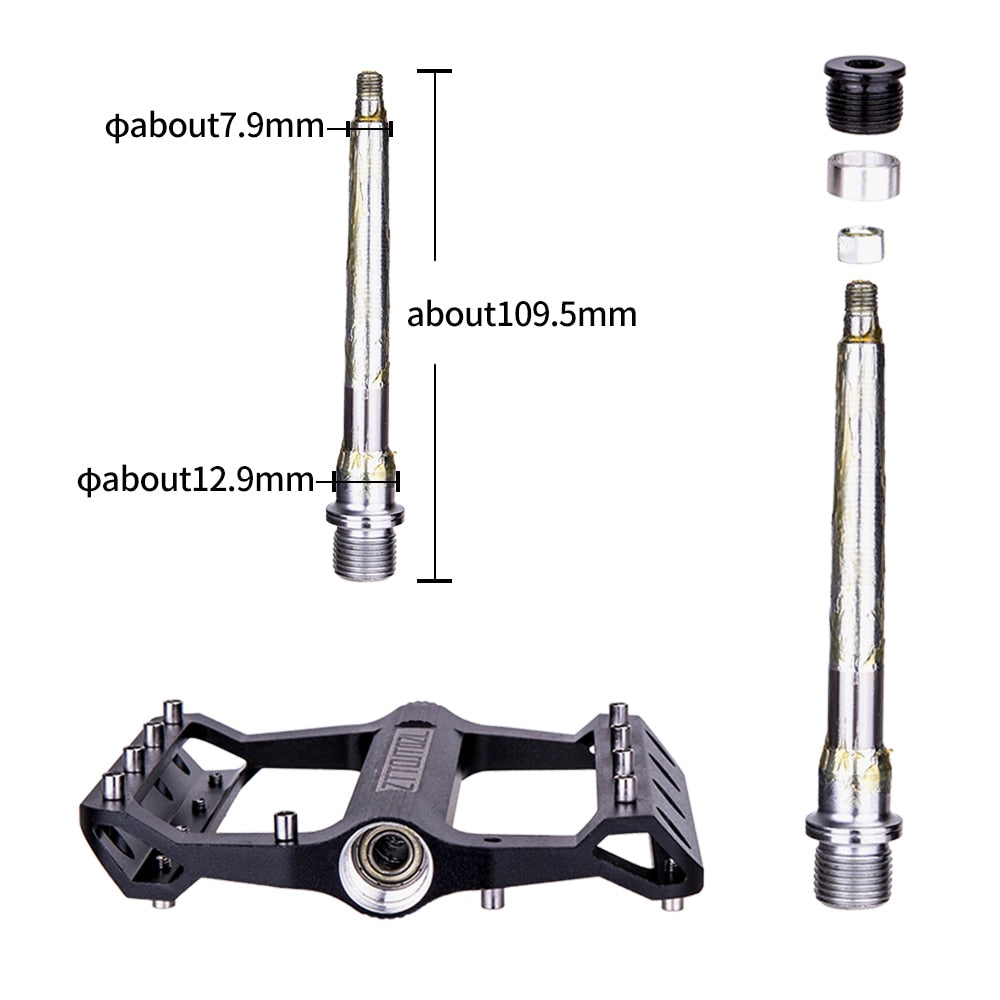 ZTTO MTB Bearings CNC Anti slip Pedal Aluminum Alloy Bike flat Pedal Road Gravel bike lightweight 9 pins pedal for XC AM JT02