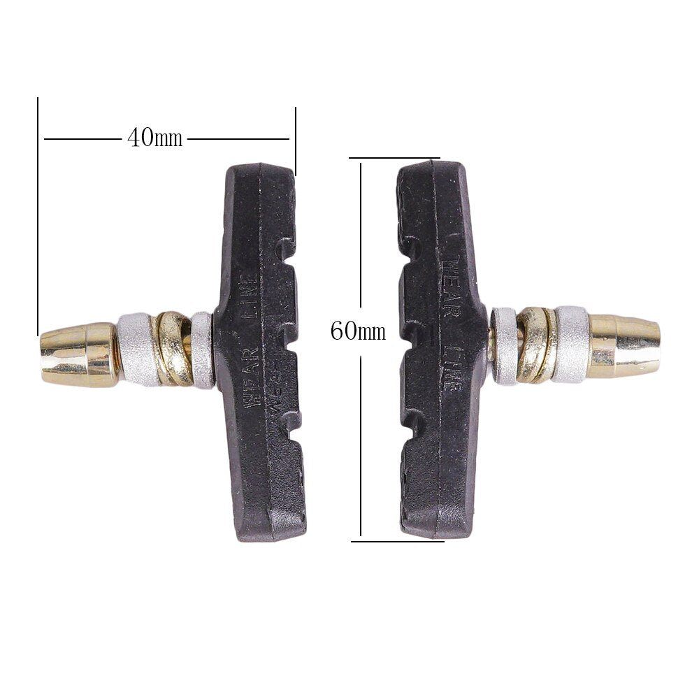 ZTTO MTB Bicycle V Brake Pads Brake Shoes Lengthen 65mm Blocks Mountain Bike Durable Brake Rubber for V-brake 1 Pair