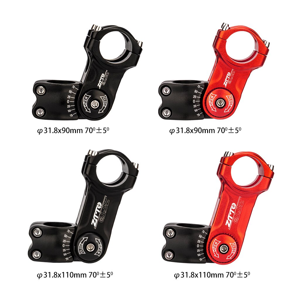 ZTTO Bicycle 70mm 90 100 Adjustable Stem 31.8mm fiting stem for XC MTB Mountain Road City Bike Handle Bar Stem Cycling part