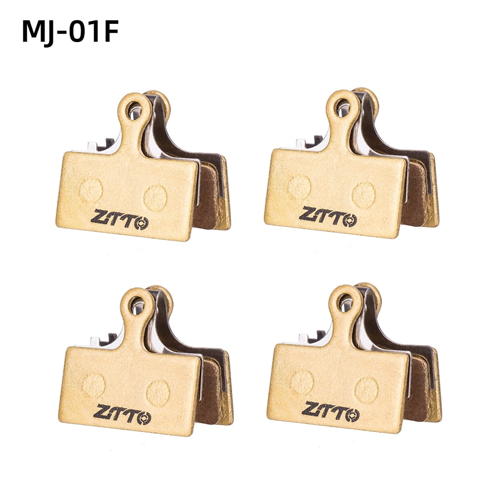 ZTTO 4Pairs MTB Road Bike Full Metal Disc Brake Pads MT200 M8100 Flat Mount R8070 R7070 R8020 G03TI G04TI Level Guide Code Cx1