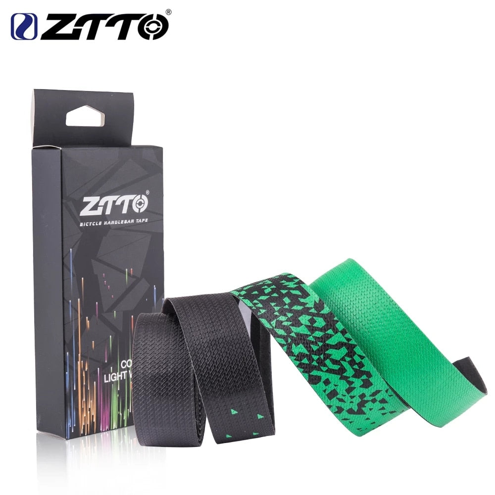 ZTTO Road Bike Bar Tape Colorful Gradient Color Gold Green Teal Handlebar Tapes EVA PU Tape Durable Shock-Proof Bartape BD3