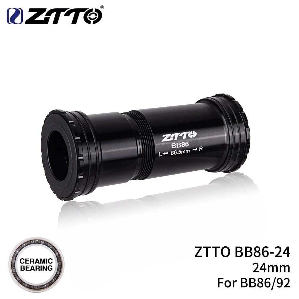 ZTTO BB86 24mm CERAMIC BB92 BB90 Press Fit Bottom Brackets Thread Lock for Road Bicycle Mountain Bike 24 Shaft Crankset Chainset
