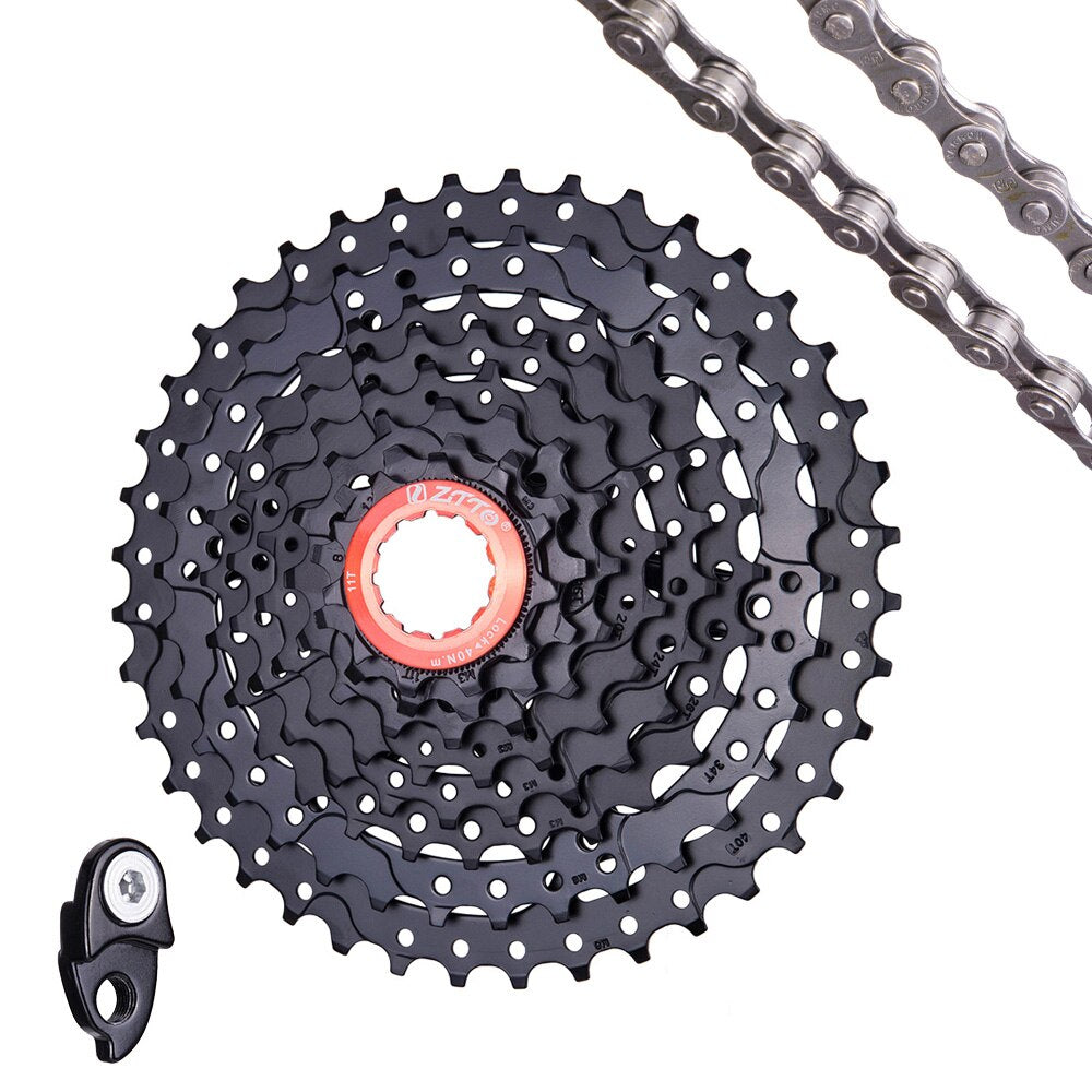 ZTTO MTB 8s 11-40T Cassette Bicycle 1x8 Speed Freewheel Durable Steel Gear K7 for M410 TX800 Mountain Bike Sprocket HG tpye