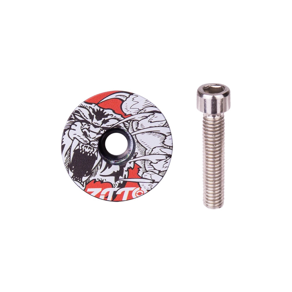 ZTTO MTB Bicycle Headset stem Cap 1-1/8" fork Top Cover Special printing Cap Headsets Aluminum Alloy Mountain Road Bike