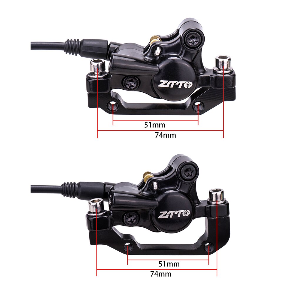 ZTTO MTB Hydraulic Disc Brake IS Post Mounting Left Front Right Rear Calipers Rotor Oil Pressure Brake Set Rotor M6100 MT200