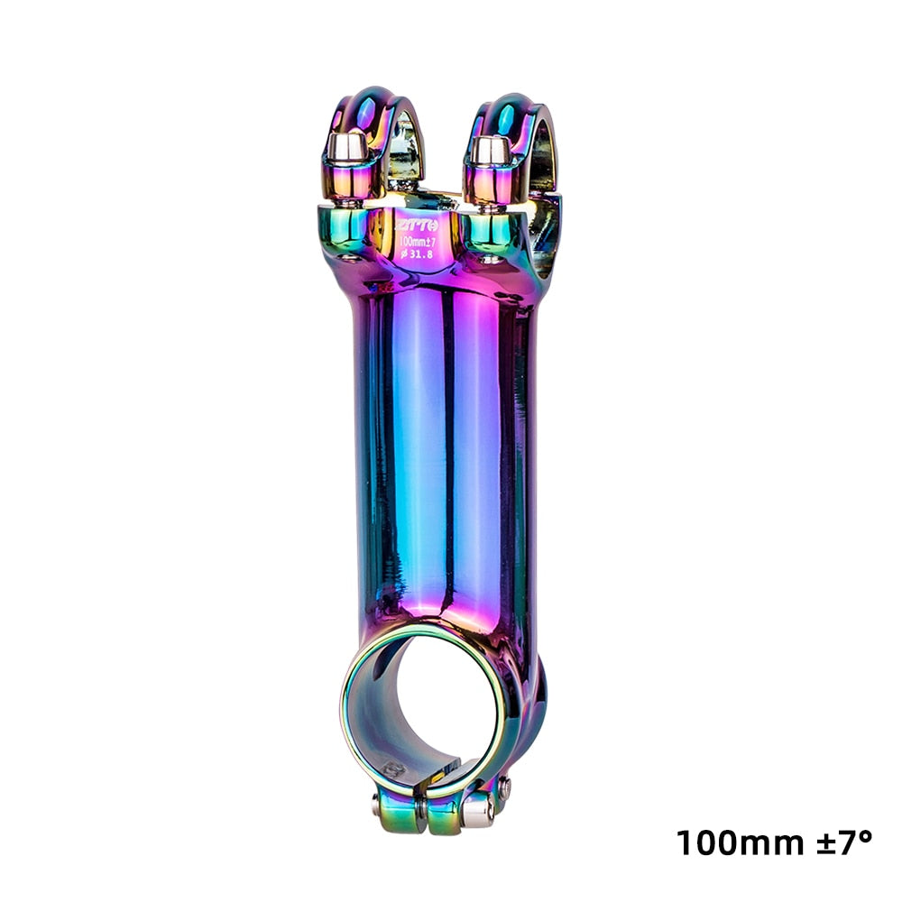 ZTTO Rainbow MTB Road Bike Oil Slick Stem 17 7 Degree 60 70 80 90mm High Strength Lightweight Fit 31.8mm Handlebar XC AM