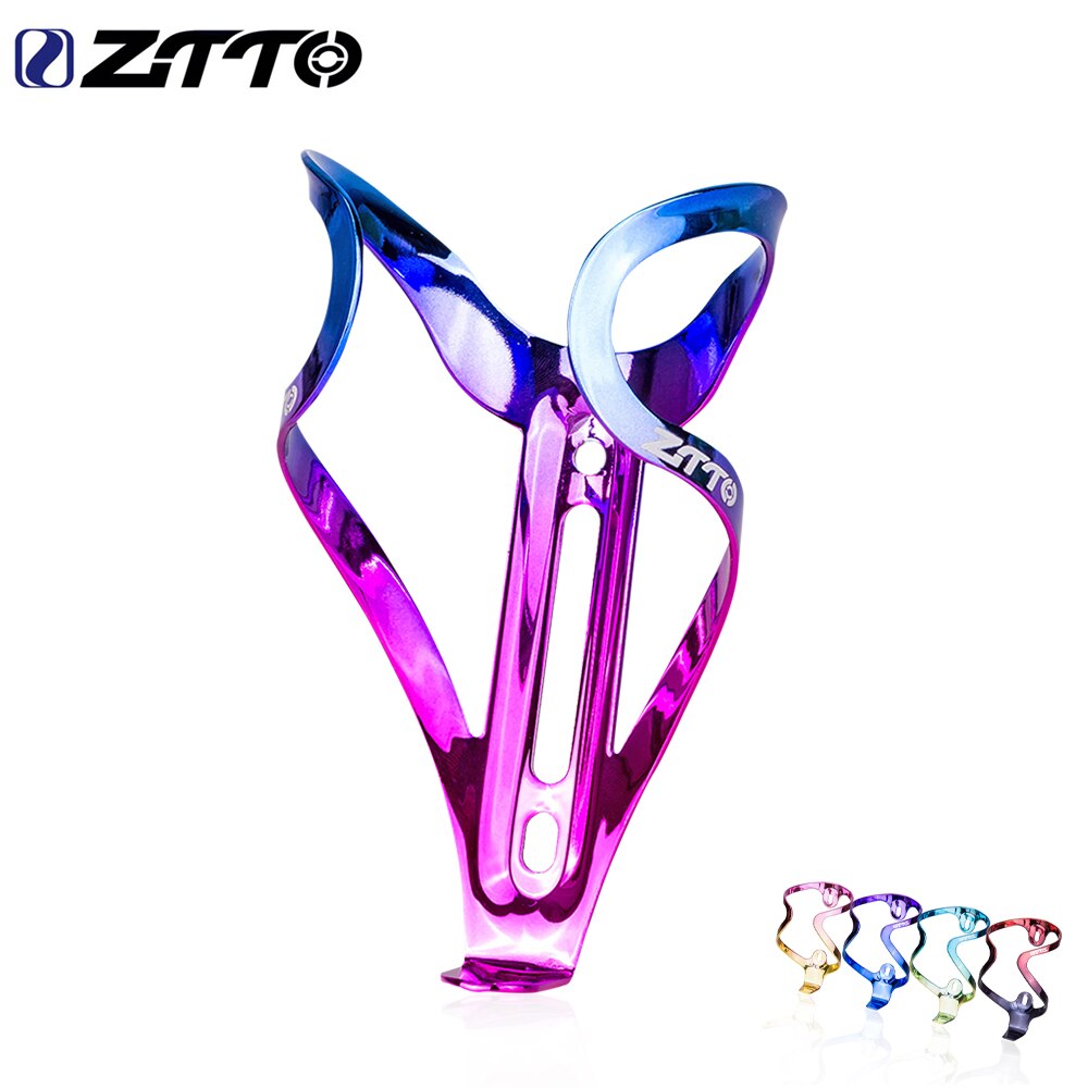 ZTTO Color gradient Bicycle Aluminum Bottle Cage MTB road Gravel bike water bottle holder plating colorful Metal lightweight
