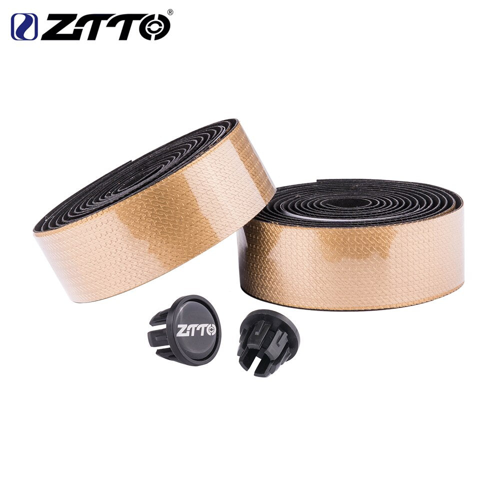 ZTTO Road Bike Bar Tape Colorful Gradient Color Gold Green Teal Handlebar Tapes EVA PU Tape Durable Shock-Proof Bartape BD3