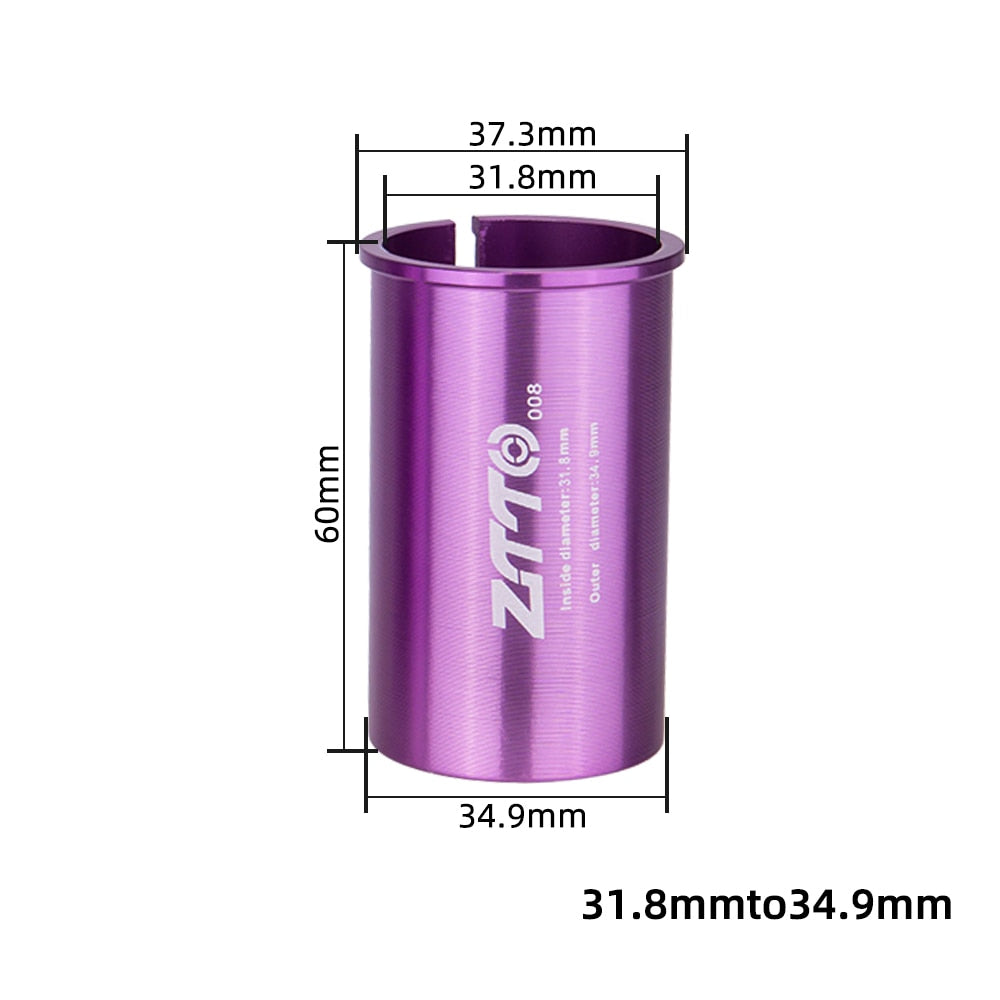 ZTTO Bicycle Seatpost Adapter Alloy Sleeve Convert Seat Post Tube Conversion Adapter 25.4 27.2 28.6 30.4 30.8 31.6 33.9 34.9