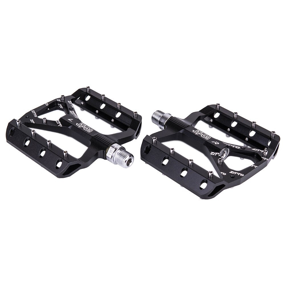 ZTTO MTB CNC Aluminum Alloy Bearings Pedal Bike flat Pedal Road Gravel bike lightweight 10 pins pedal for XC AM JT03