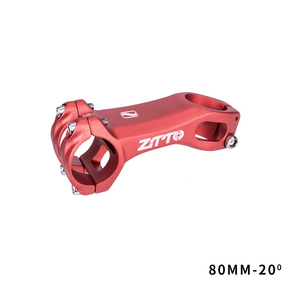 ZTTO Bicycle XC MTB Stem 80mm 20 Degree Road bike Gravel Aerodynamics Stem Negative angle High Strength Lightweight 31.8mm