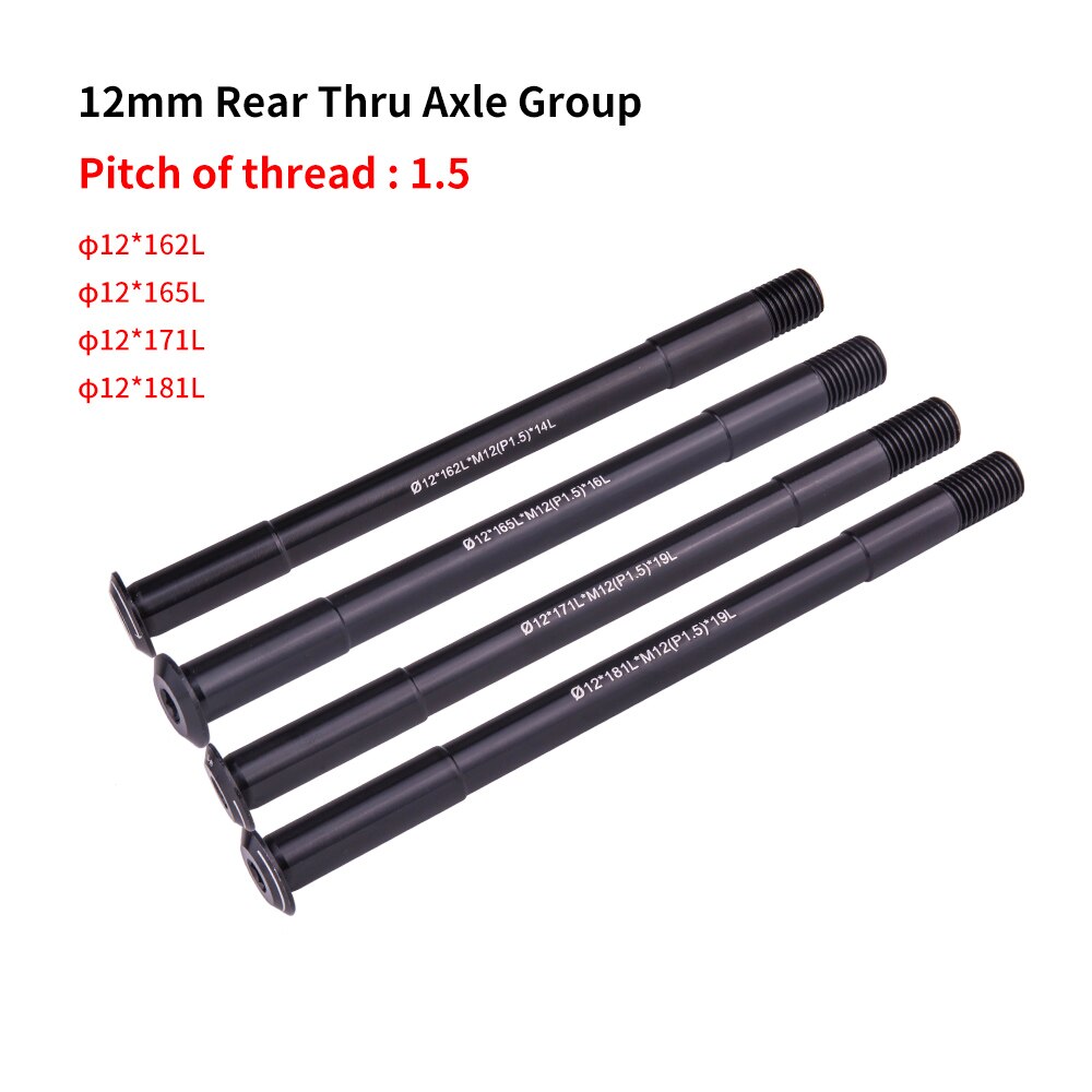 ZTTO MTB Thru Axle Road Bike Shaft Front Rear Skewers 12mm 15mm Wheel Axis Hub X-12 Shaft 15x100 12x142 12x100 12x148 15x110