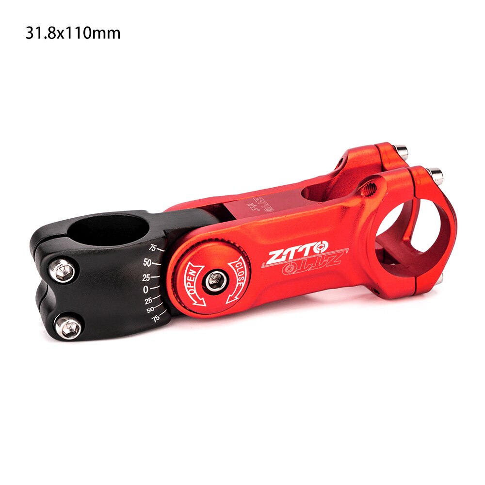 ZTTO Bicycle 70mm 90 100 Adjustable Stem 31.8mm fiting stem for XC MTB Mountain Road City Bike Handle Bar Stem Cycling part