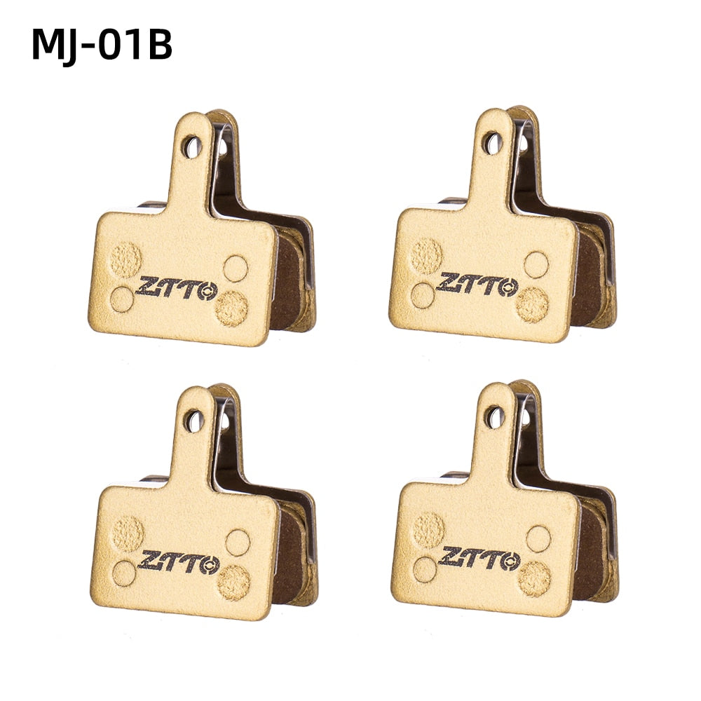 ZTTO 4Pairs MTB Road Bike Full Metal Disc Brake Pads MT200 M8100 Flat Mount R8070 R7070 R8020 G03TI G04TI Level Guide Code Cx1