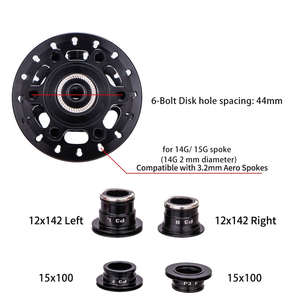 ZTTO MTB 6 Pawls Disc Brake Hub 32 Holes P3 VS DT 370 xm490 D042SB 32h Maza Thru Axle Quick Release 142x12 135x10 Sealed Bearing