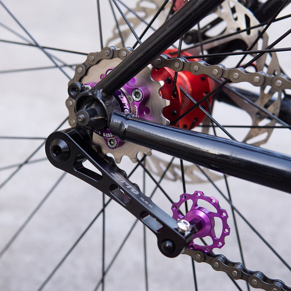 ZTTO MTB Bicycle Single Speed Derailleur Bicycle Chain Tensioner For hanger dropout frame Adjustable Bike Pulley jockey wheel