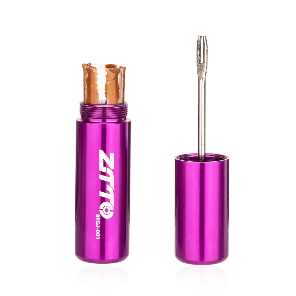 ZTTO Bicycle Tubeless Tire Fast Repair Kit for MTB and Road Bike Tires Bar End Hidden Tool Components Integrated Chain Cutter