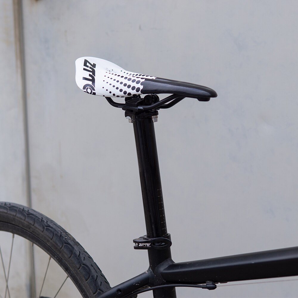 ZTTO Road Bike Bicycle Saddle Ultralight Racing Seat Hollow Ergonomic Design Cr-mo Seat Rail 145mm Wide Black Withe Polka Dots