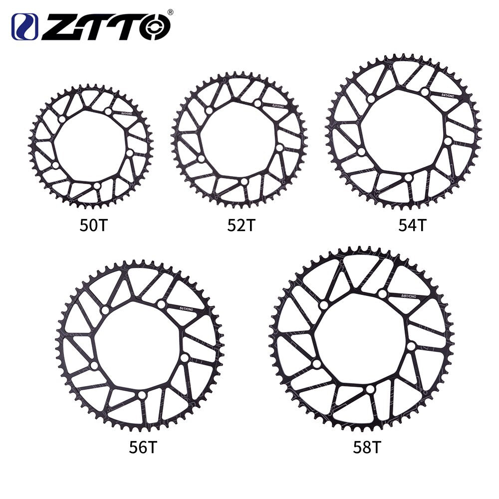 ZTTO Road Bike 130mm BCD Round Narrow Wide Single Speed Chain ring 1x System Gravel Aluminum Folding Bike Chainring Chainwheel