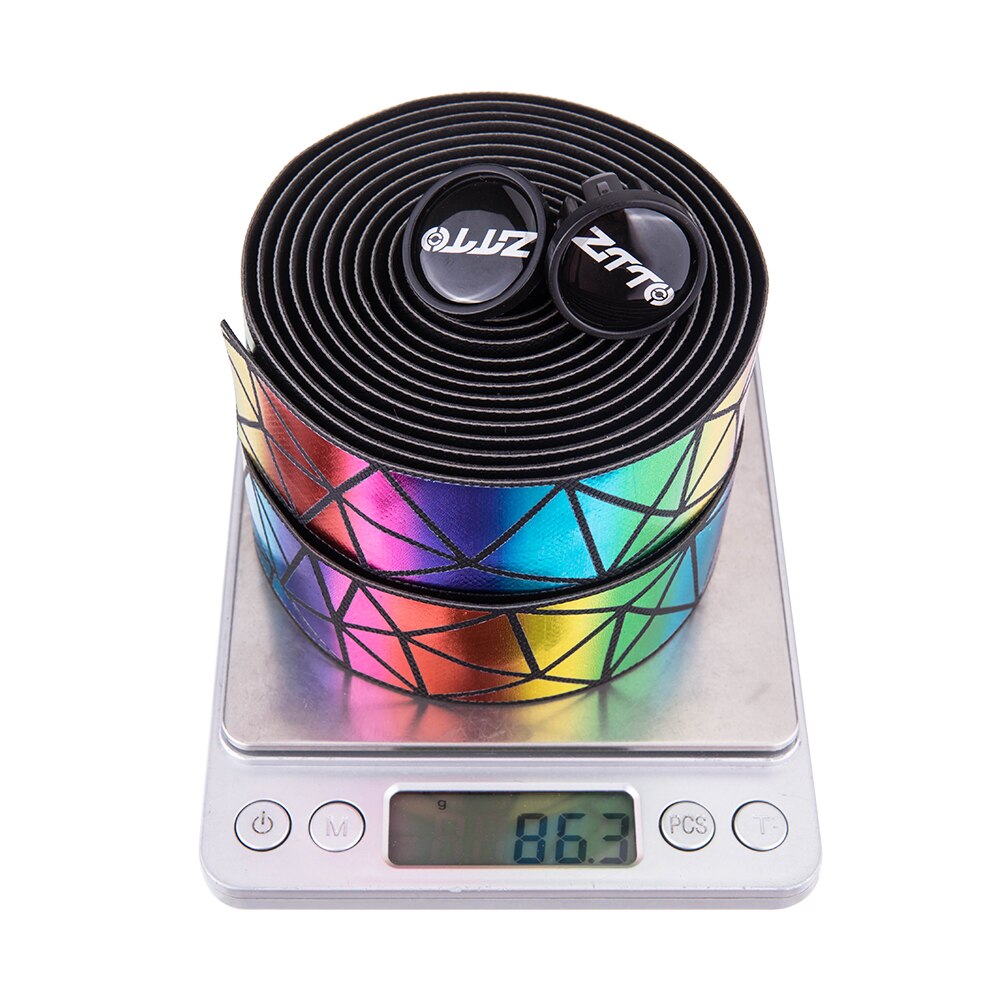 ZTTO Gravel Bike Reflective Bar Tape Road bike colorful Gradient color Non-slip Handlebar tapes Bicycle EVA Tape Bartape BD6