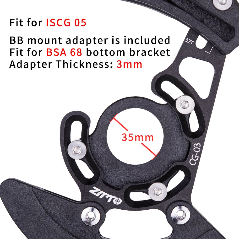 ZTTO MTB ISCG05 Chain Guide BB Mount 1x Mountain Bike Pulley Chains Stabilizer DH 32-38T Chainring Protector Plate Bicycle CG04