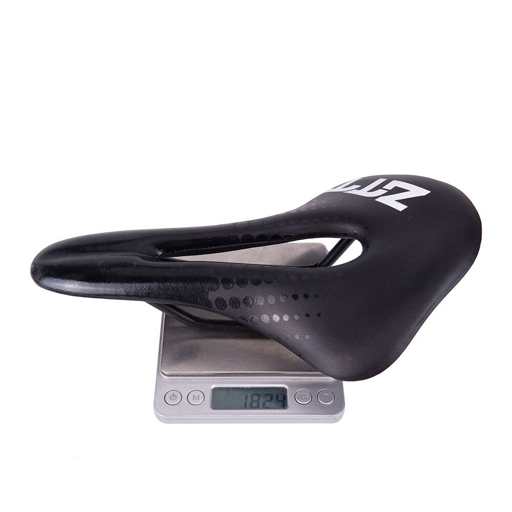 ZTTO Road Bike Bicycle Saddle Ultralight Racing Seat Hollow Ergonomic Design Cr-mo Seat Rail 145mm Wide Black Withe Polka Dots