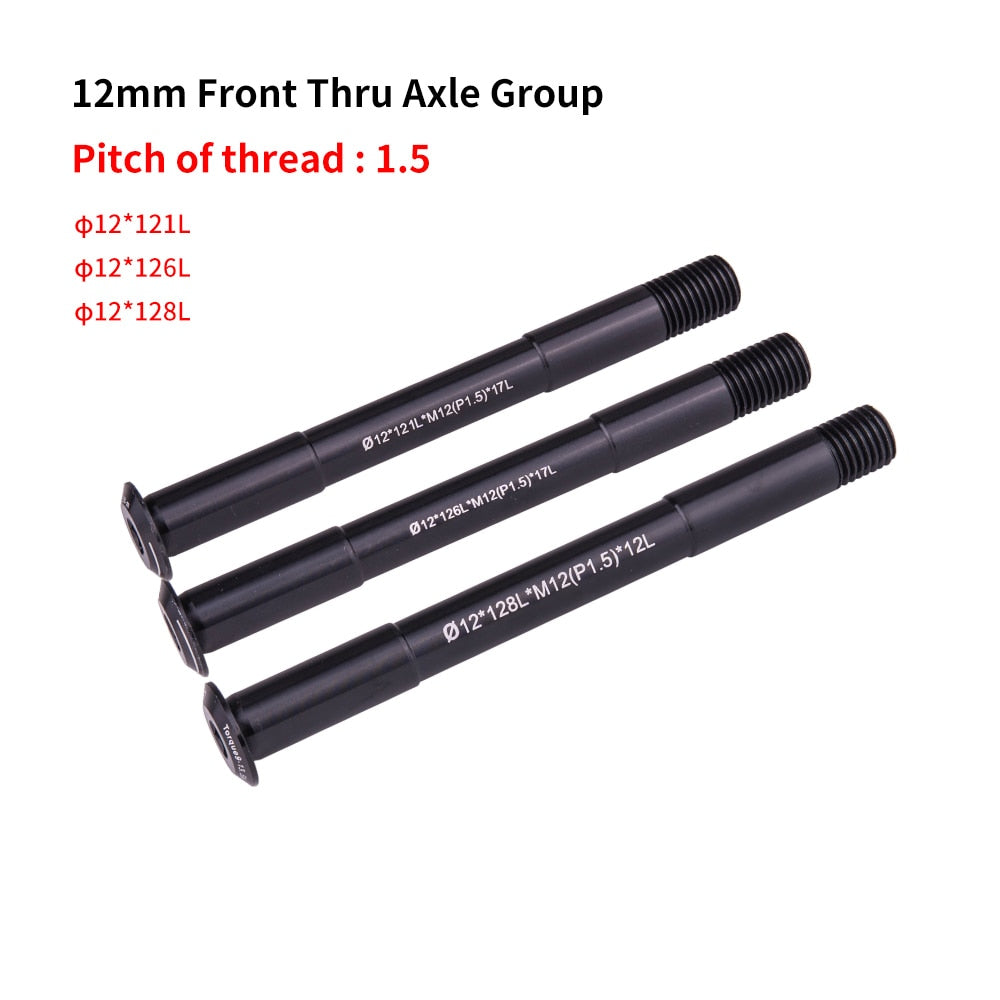 ZTTO MTB Thru Axle Road Bike Shaft Front Rear Skewers 12mm 15mm Wheel Axis Hub X-12 Shaft 15x100 12x142 12x100 12x148 15x110