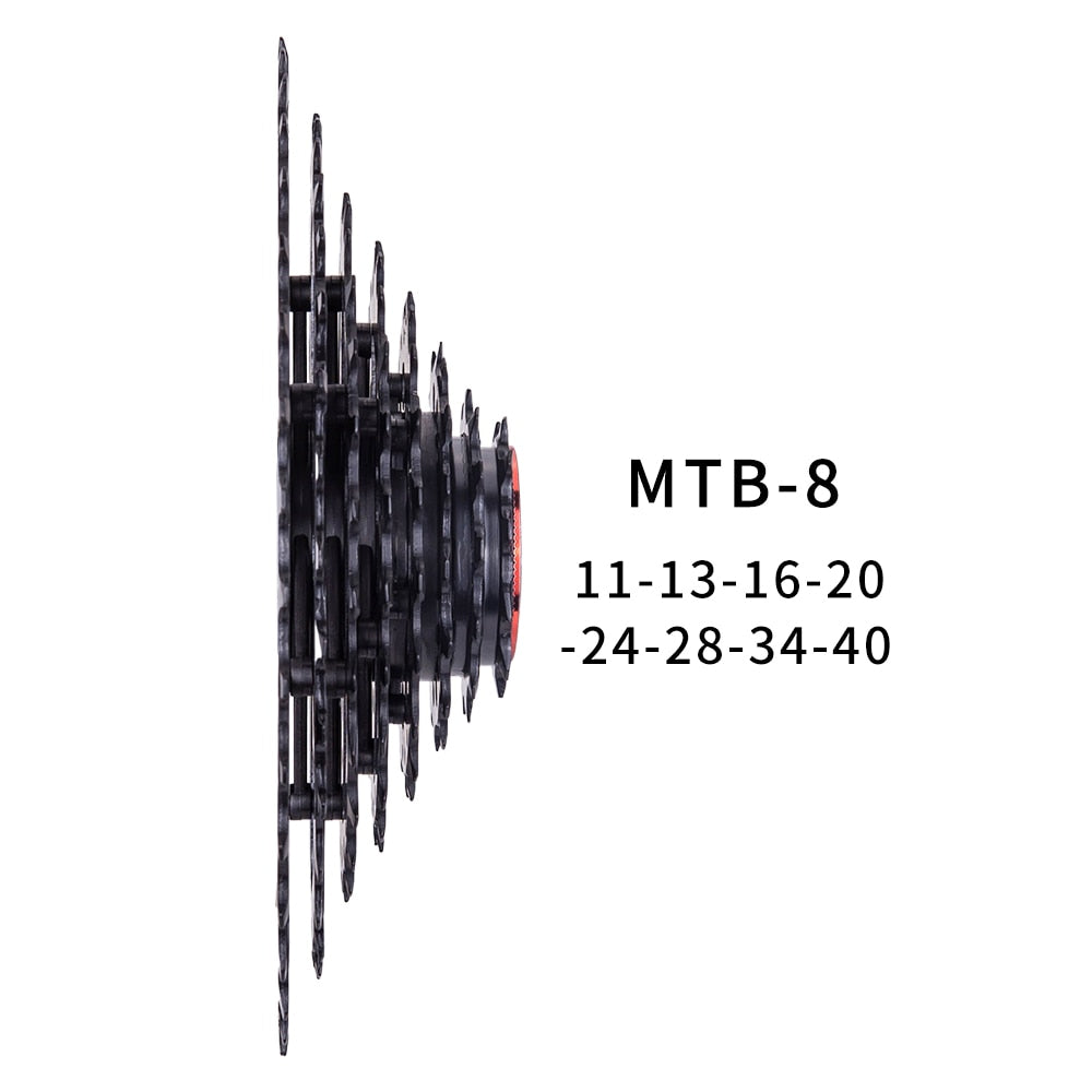 ZTTO MTB 8 Speed Cassette 11-40 Black Freewheel 11-40T k7 8speed Lightweight and durable for M410 X4 HG cassette Mountain Bike