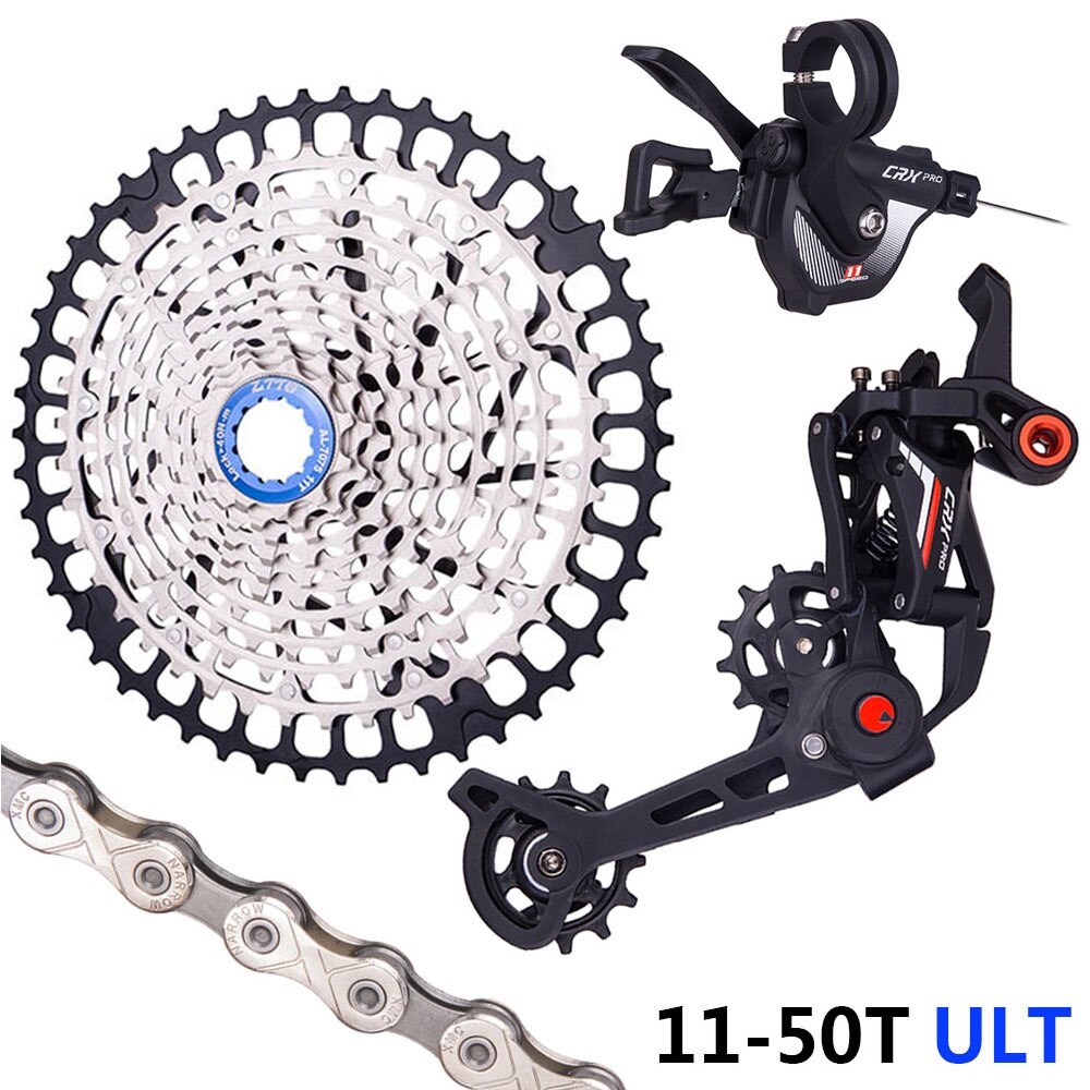 ZTTO MTB 11 Speed HG 11-52T Bicycle Group Set Cassette Chain CRX PRO Shifter Cluth Rear Derailleur Mountain Bike Sprocket Kit