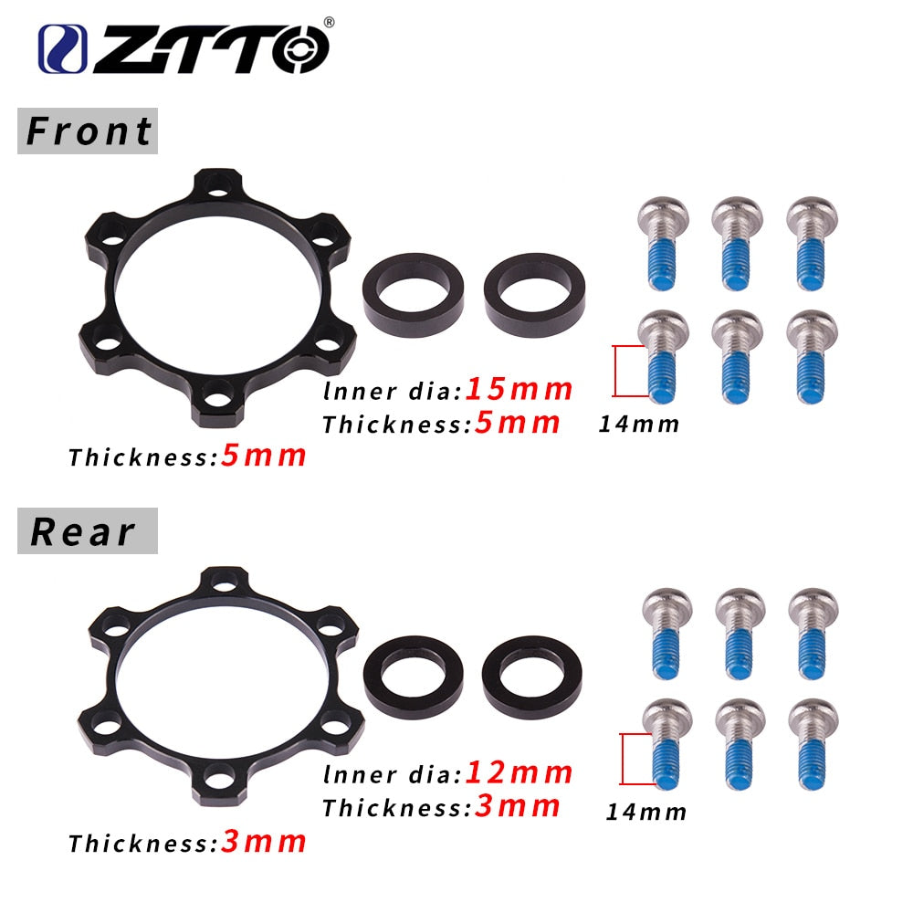 ZTTO MTB Hub Boost Adapter 100x15 to110x15 142x12 to 148x12 110 148 Hub Spacer Washer 6 Bolt Standard Thru Axle 15mm 12mm