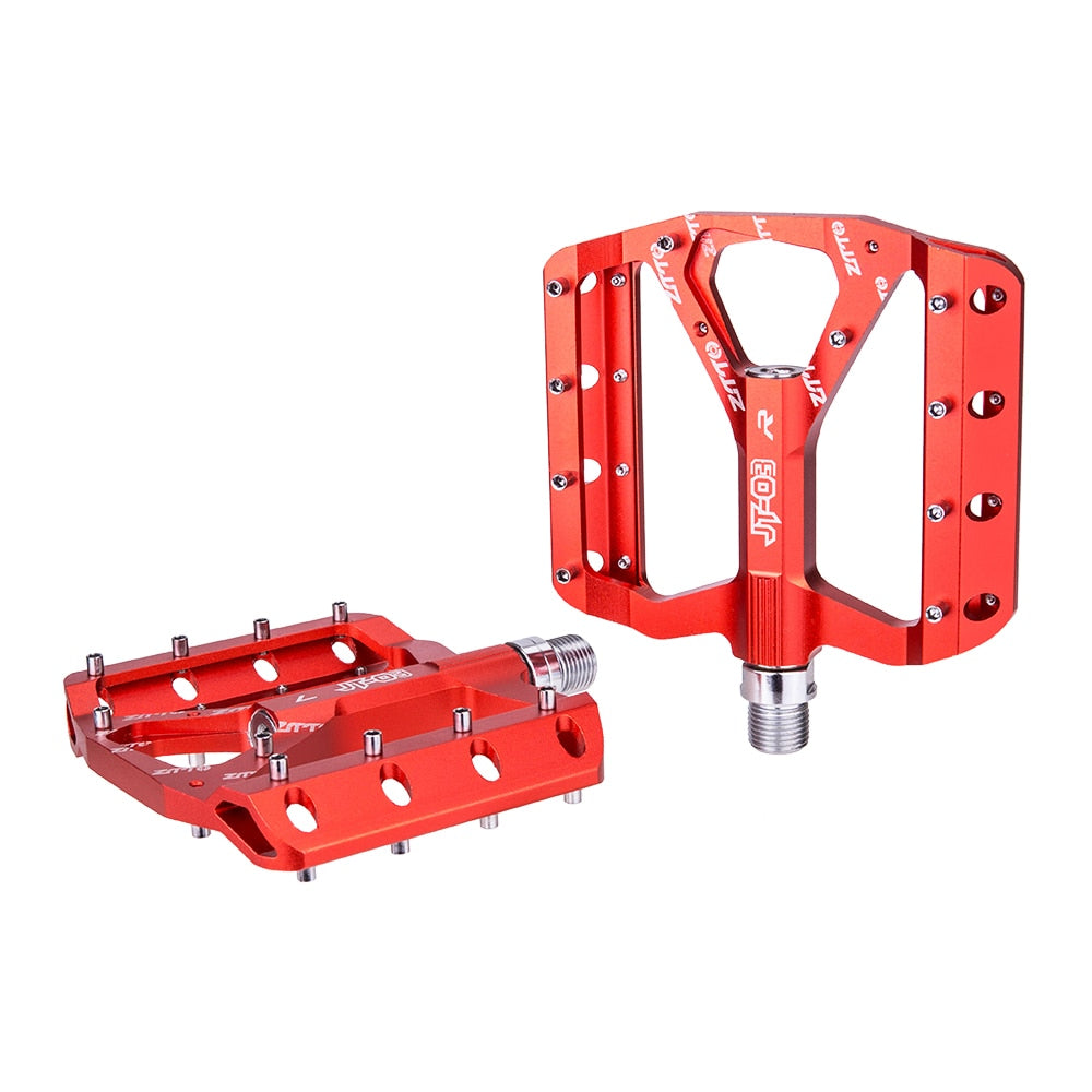 ZTTO MTB CNC Aluminum Alloy Bearings Pedal Bike flat Pedal Road Gravel bike lightweight 10 pins pedal for XC AM JT03