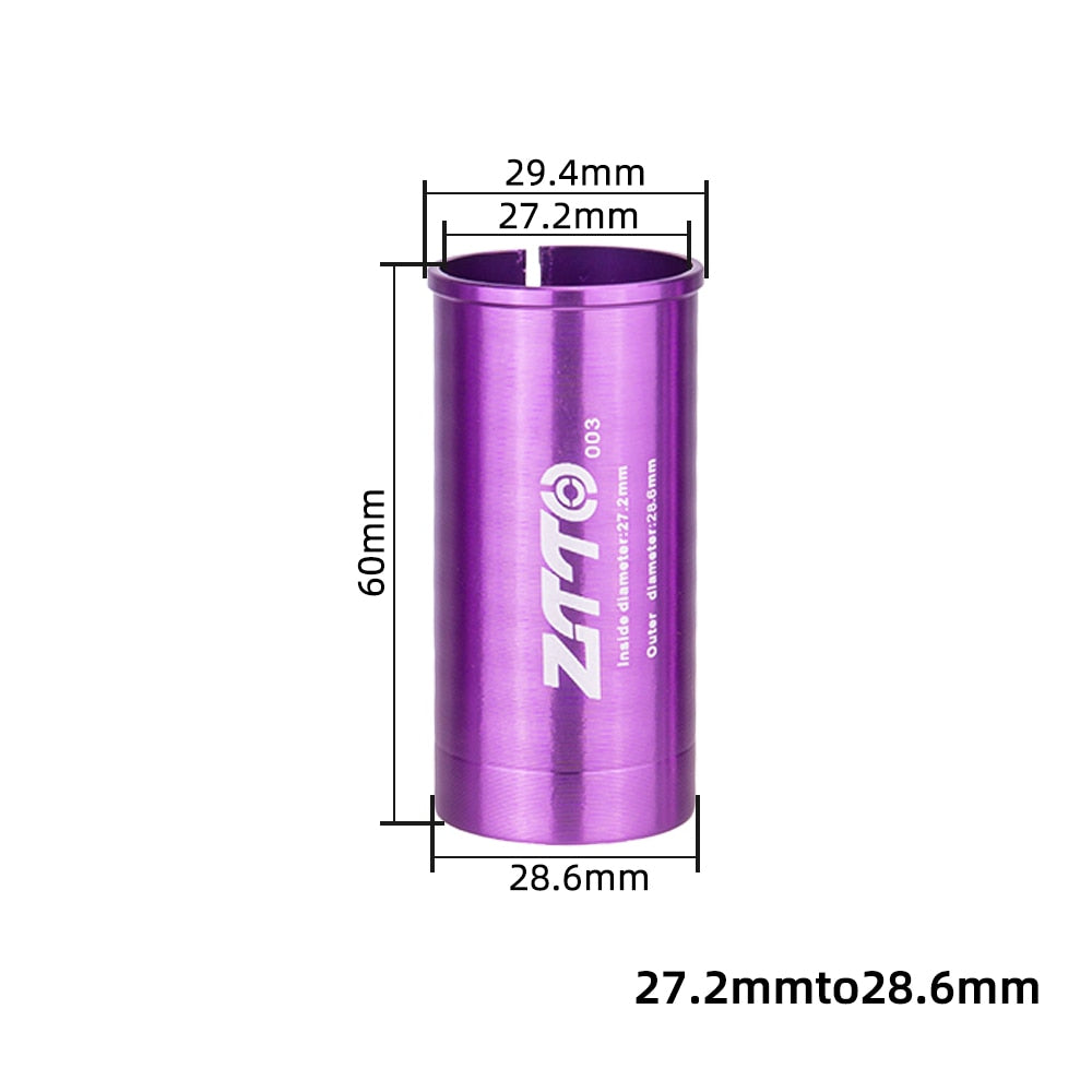 ZTTO Bicycle Seatpost Adapter Alloy Sleeve Convert Seat Post Tube Conversion Adapter 25.4 27.2 28.6 30.4 30.8 31.6 33.9 34.9